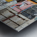 Market scene in Palermo Sicily with local crafts and art Metal print