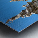 Palermo Cathedral stands tall with statue in front and blue sky Metal print