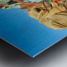 Camel driver in ancient Palmyra leading a tourist ride Metal print