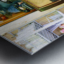 Second hand shop displays vintage items in Damascus Syria Metal print