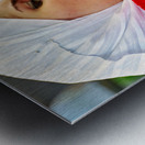 Young women enjoy hookah and talk on mobile phone in Aleppo Syri Metal print