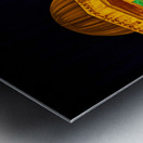 Aleppo mosque at night with lights and visitors in the courtyard Metal print