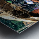 Man rests on cart in Myanmar during warm daytime Metal print