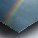 Rainbow shines over landscape in Myanmar after rainfall Metal print