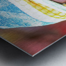 Portrait of an old man in Myanmar with a traditional head wrap Metal print