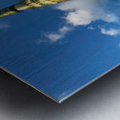 Golden stupa at Sagaing Paya in Myanmar under blue sky Metal print