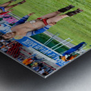 Wrestling matches at Naadam festival in Ulaanbaatar Mongolia Metal print