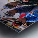 Archery competition during Naadam festival in Ulaanbaatar Mongo Metal print