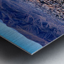 Panoramic view of a sprawling city in a mountain valley. Metal print