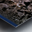 Salt encrusted desert floor under a bright blue sky. Metal print