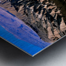 Eroded desert landscape with a road winding through mountains. Metal print