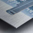 Visitors enjoy the Infinity Pool at Marina Bay Sands Metal print