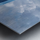 People are walking near a bridge in Singapores financial distri Metal print