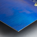 City lights shine in Marina Bay as sunset brings night activity Metal print