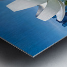 Visitors view ArtScience Museum and city skyline in Singapore Metal print