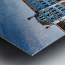 Cruiser Aurora in St. Petersburg with city background Metal print