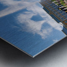 Visitors admire the fountains at Peterhof Palace Metal print