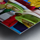 Fresh veggie stalls in Saint Petersburg Metal print