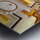 Visitors stroll through Emirates Palace Hotel lobby Metal print