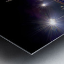 Yas Island hotel view at night in Abu Dhabi Metal print