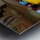 Ferrari showcase at Ferrari World amusement park in Abu Dhabi Metal print