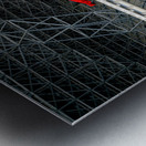 Ferrari World roller coaster ride in Abu Dhabi with guests Metal print