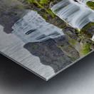 Gongumannafoss waterfall in Iceland with flowing water Metal print