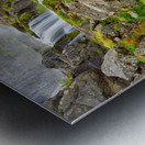 Gongumannafoss waterfall flows in Iceland during daylight hours Metal print