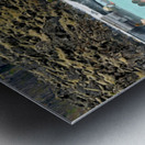 Visitors enjoy Grindaviks blue lagoon spa by day Metal print