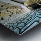 Exploring the interior of Harpa Opera House in Reykjavik Iceland Metal print