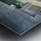 Harpa opera house interior featuring stairs and visitors Metal print