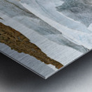 Flowing water and snow near Djupvegur in Iceland Metal print