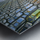 Exploring Harpa Opera House in Reykjavik Iceland on a sunny day Metal print