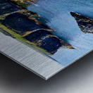 View of Arnarstapi cliffs and black sand beach in Iceland Metal print