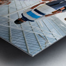 Muscat Oman fish market shows daily life of fishermen and buyers Metal print