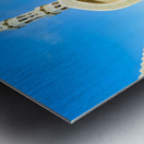 Visitors explore Sultan Qaboos Grand Mosque in Muscat Metal print