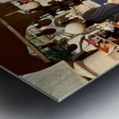 Visitors explore the market at Nizwa Oman during the day Metal print