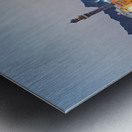 Sunset view of waterfront in Muscat Oman with city lights Metal print