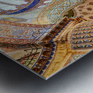 Exploring the interior of the Blue Mosque in Istanbul Turkey Metal print