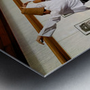 Whirling dervishes perform in Istanbul during sufi ceremony Metal print