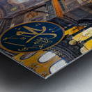 Hagia Sophia Grand Mosque interior view with sunlight Metal print