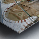 Visitors explore the courtyard at Fatih Mosque in Istanbul Metal print