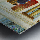 People pray inside Suleymaniye Mosque in Istanbul Turkey Metal print