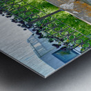 Shoeblack working on shoes in Istanbul Turkey during the day Metal print