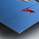 Historic university building in Istanbul Turkey with flags Metal print