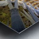 Visitors admire the Sagrada Famílias interior Metal print