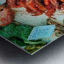 Fresh seafood display at Mercat de Sant Josep in Barcelona Impression metal