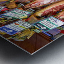 Jamon Iberico displayed in Mercat de Sant Josep de la Boqueria Metal print