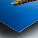 Exploring the rooftop of Palau Guell in Barcelona Spain Metal print