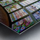 Stained glass windows at Casa Lleo Morera in Barcelona Metal print